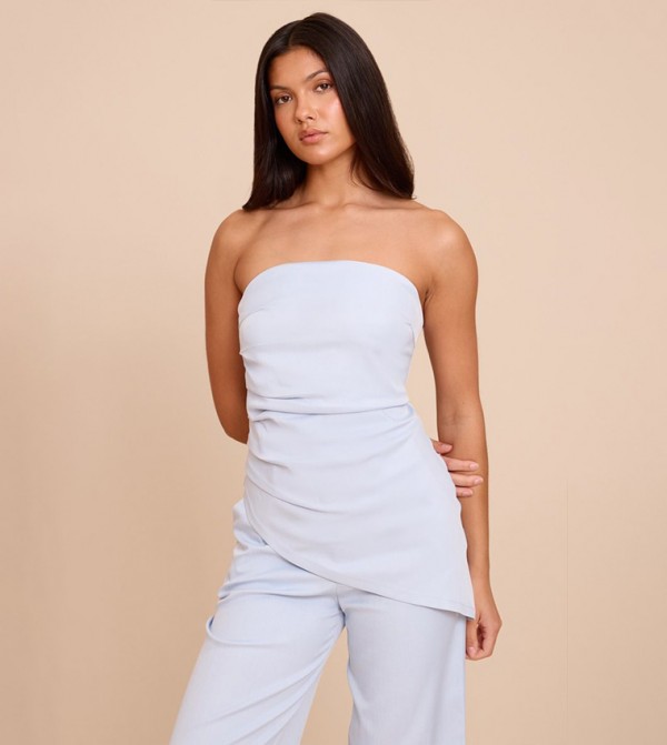 Solid Strapless Top