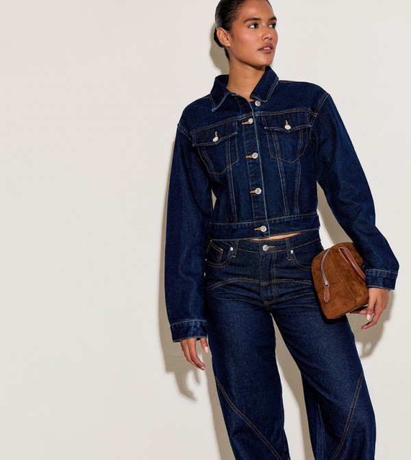 Washed Slim Fit Denim Jacket