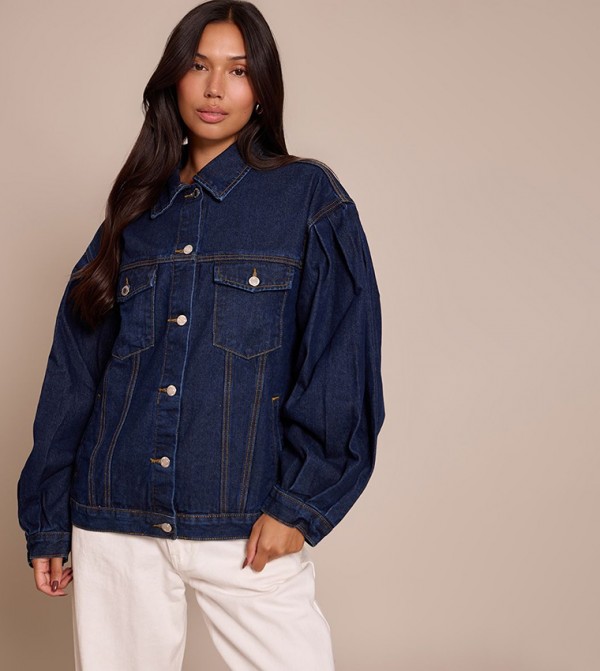 Cocoon Sleeves Oversized Denim Jacket