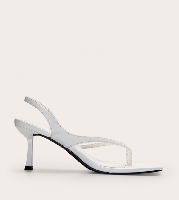 Toe Thong Square Toe Heel Sandals