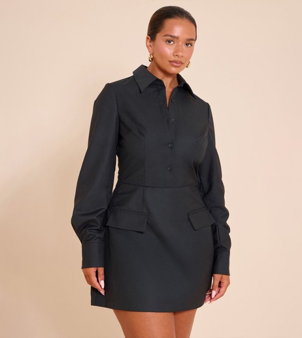 Shape A-Line Mini Shirt Dress