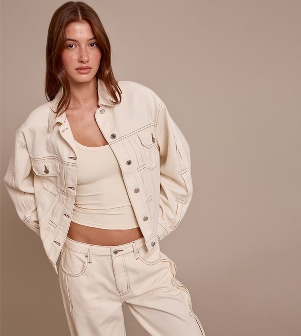 جاكيت جينز بكسرات 