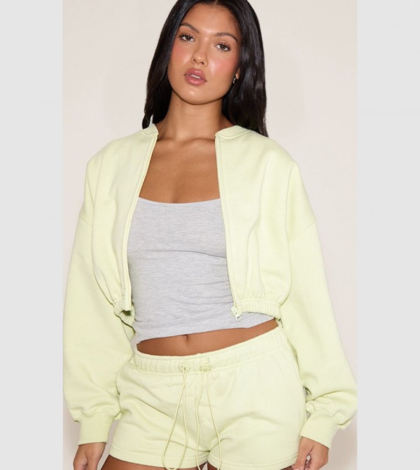 Drawstring Waist Sweat Shorts