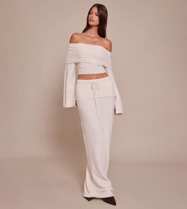 تنورة ماكسي منسوجة 