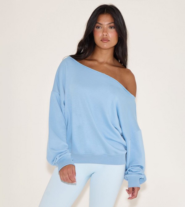Off Shoulder Oversized Sweatshirt