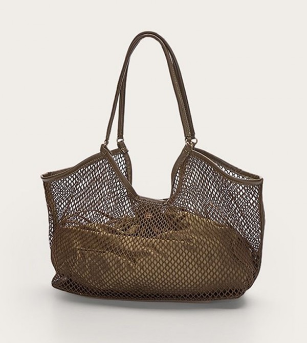 Fishnet Shoulder Bag with Inner Pouch