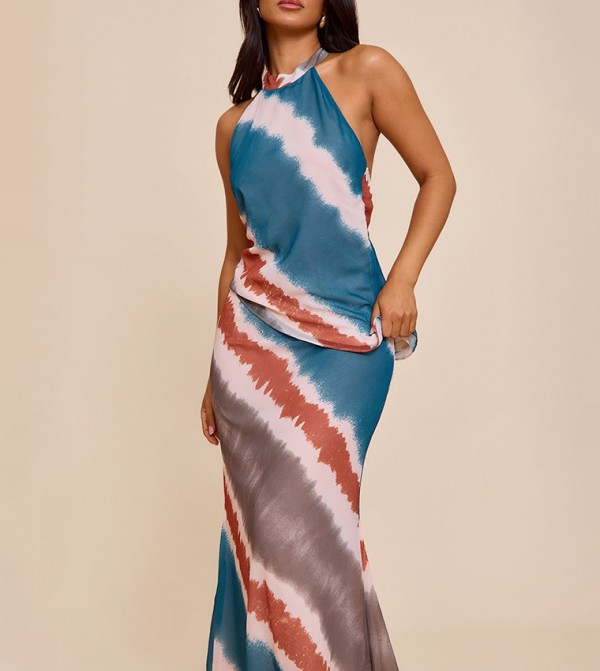 Petite Printed Maxi Skirt