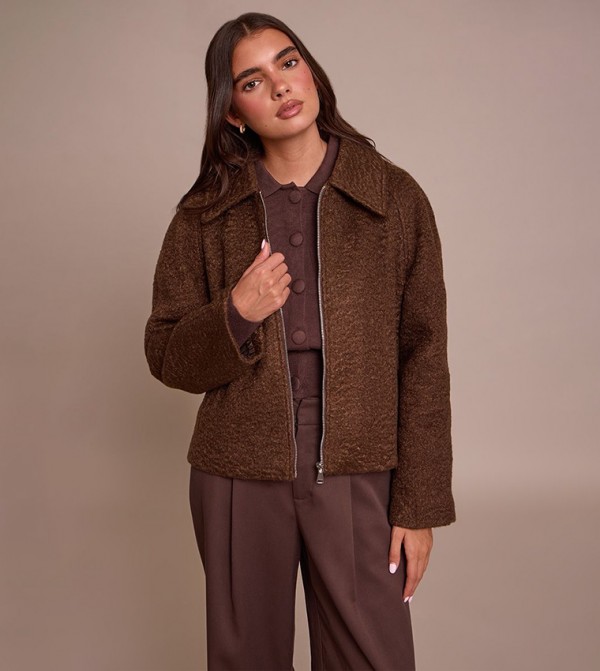 Boucle Zip-Through Jacket