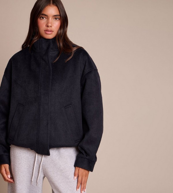 Funnel Neck Bomber Jacket