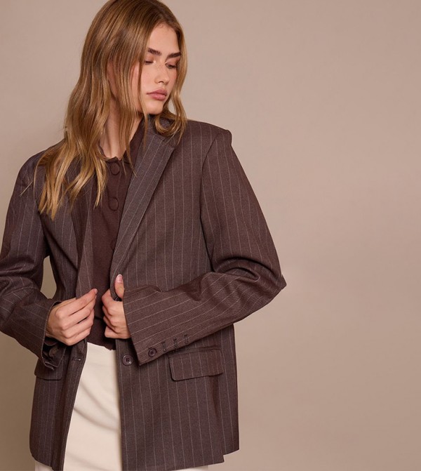 Pinstripe Boyfriend Premium Blazer