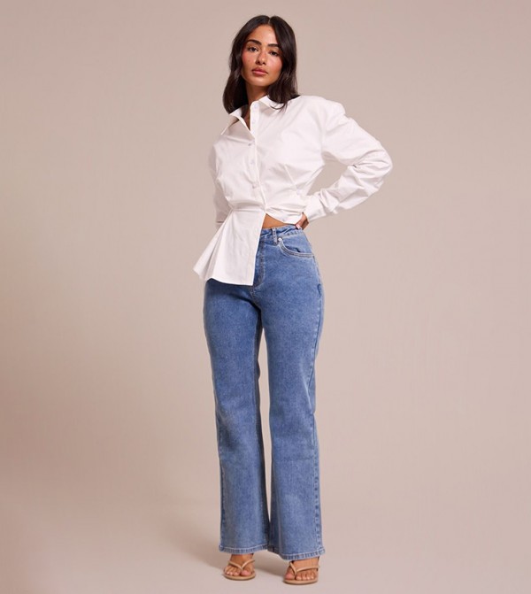 Petite High Waist Bootcut Jeans