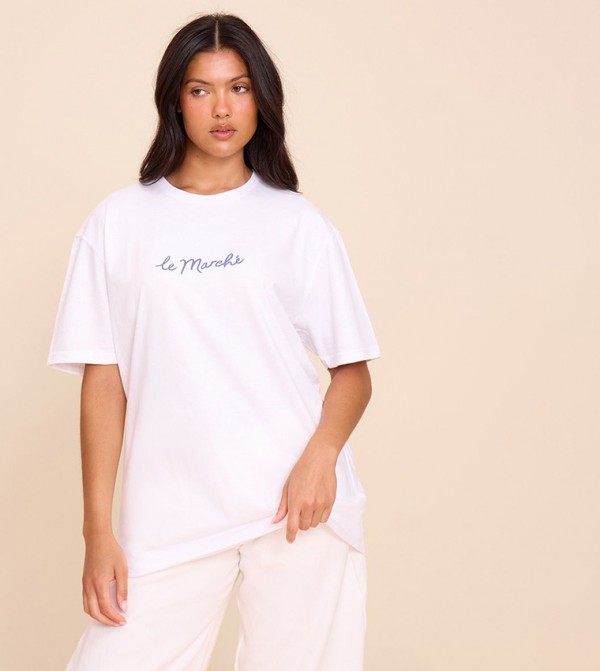 Le Marche Graphic Printed Oversized T-Shirt
