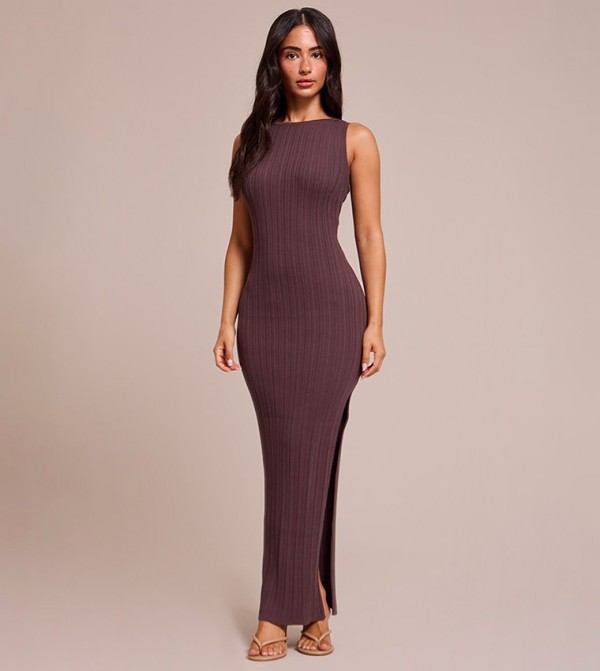 Petite Fine Knit Sleeveless Maxi Dress