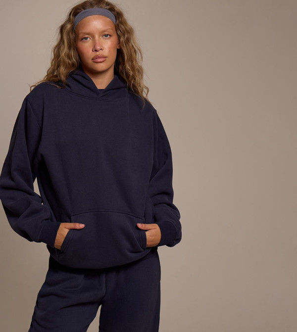 Solid Fleece Long Sleeves Hoodie