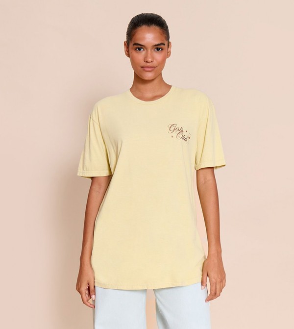 Wine Night Graphic Printed Oversized T-Shirt