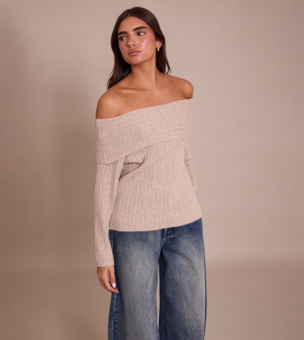 توب محبوك اوف شولدر كم طويل