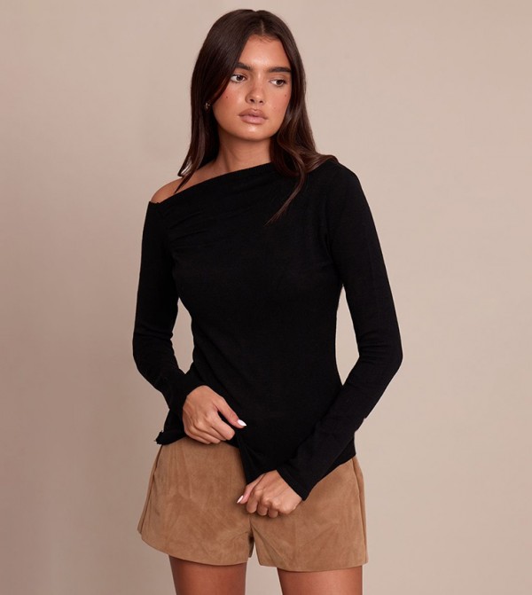 Asymmetric Knit Top