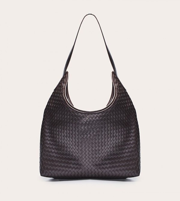 PU Woven Shoulder Bag