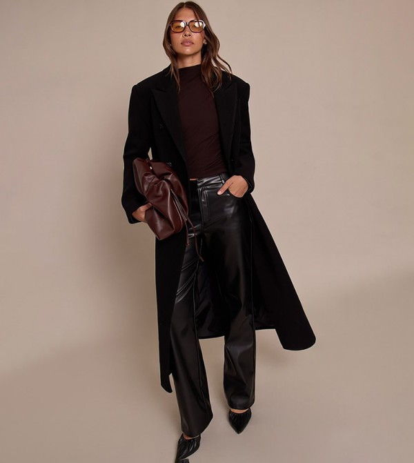 Faux Leather Trousers