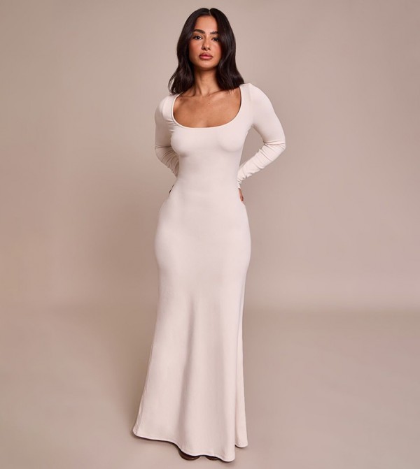 Petite Long Sleeves Maxi Dress