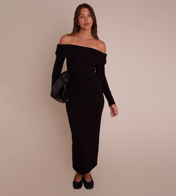 فستان ماكسي مرن كم طويل