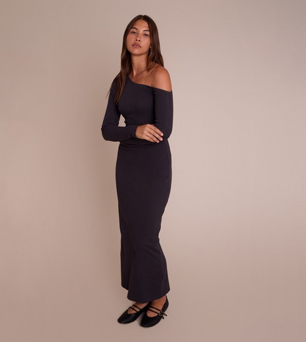 فستان ماكسي مرن كم طويل 