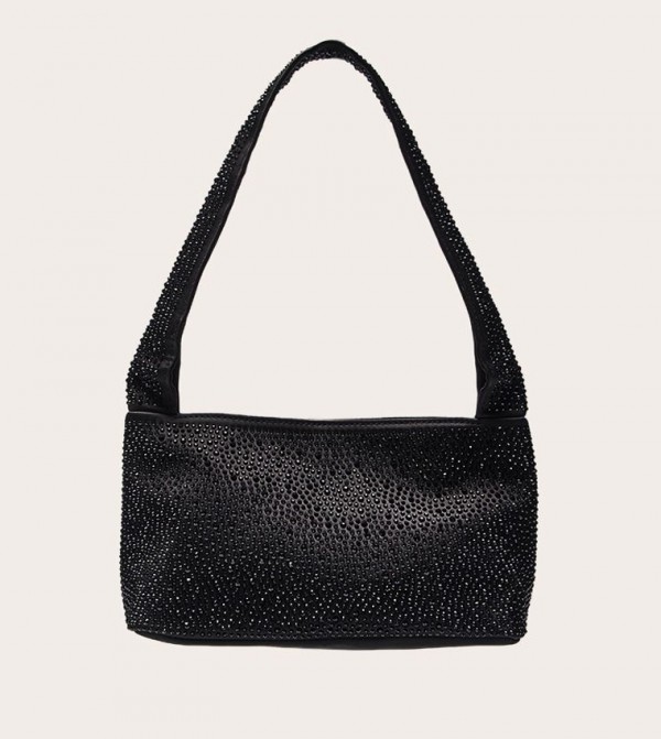 Hot Fix Satin Shoulder Bag