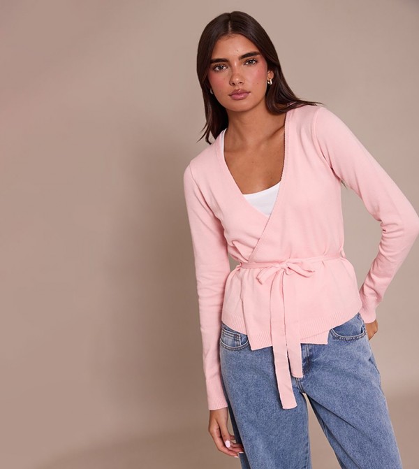 Pilates Wrap Knitted Cardigan