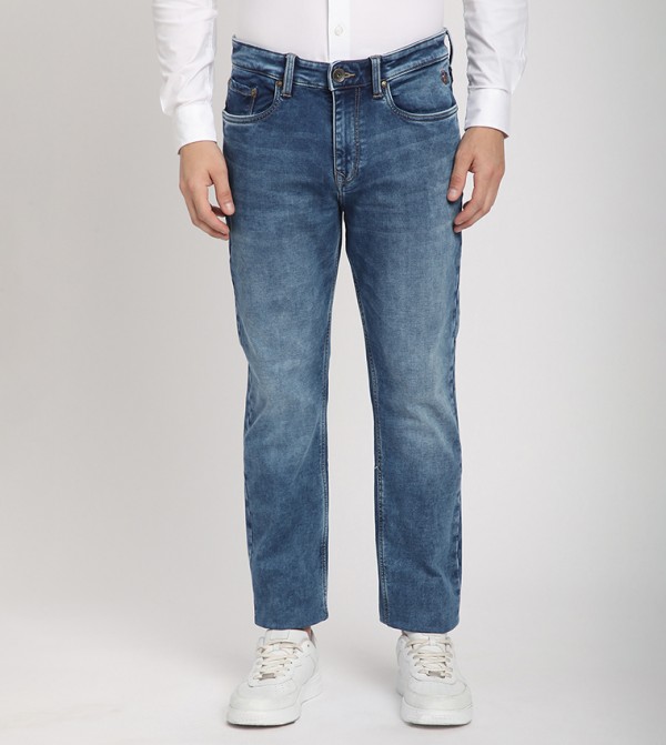 Faded Straight Fit Jeans