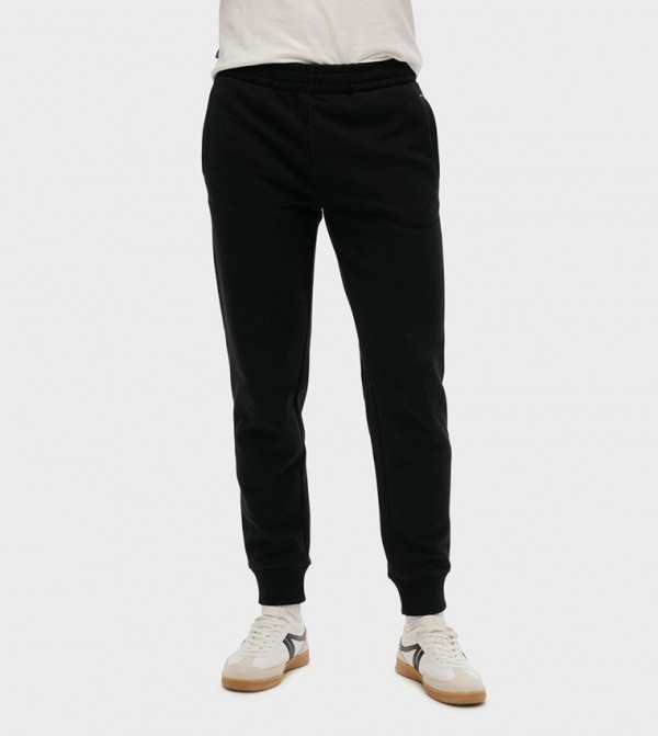 Label Detail Elastic Waist Joggers