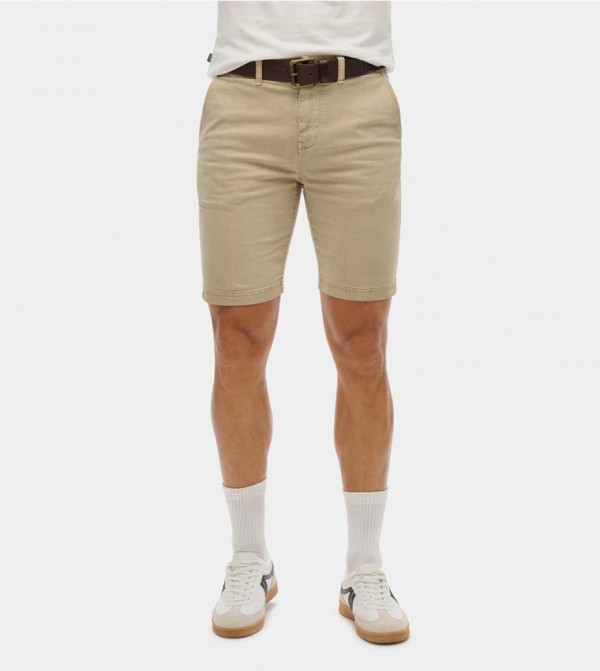 Vintage Officer Solid Chino Shorts