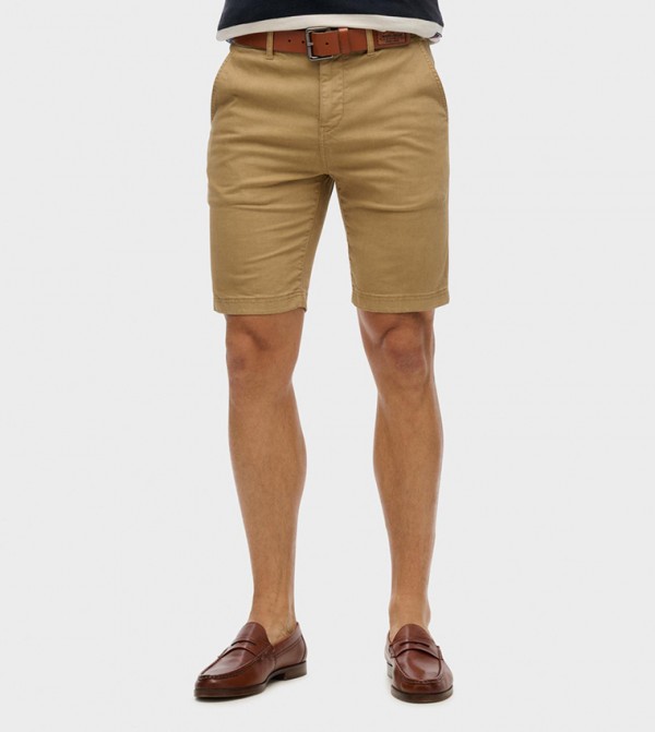 Vintage Button-Closure Chino Shorts