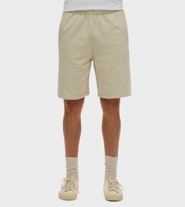 Monotype Embroidered Jersey Shorts