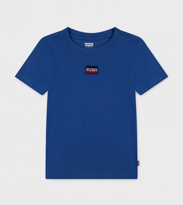 Logo Badge Detail Crew Neck T-Shirt