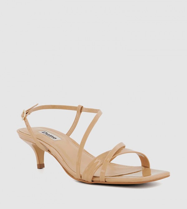 MADELY Asymmetric Strap kitten Heel Sandals