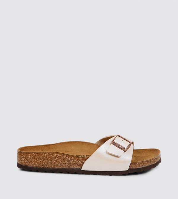 Madrid Birko Flor Sandal   Graceful Pearl White