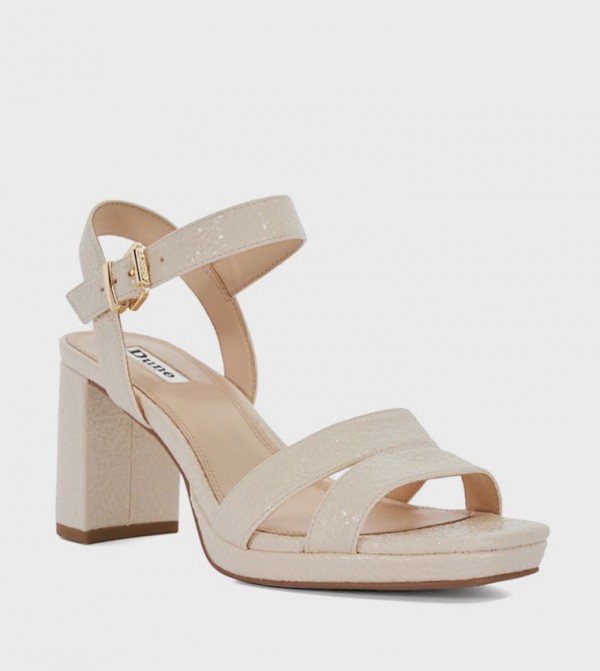MANIFESTING Textured Platform Heel Sandals