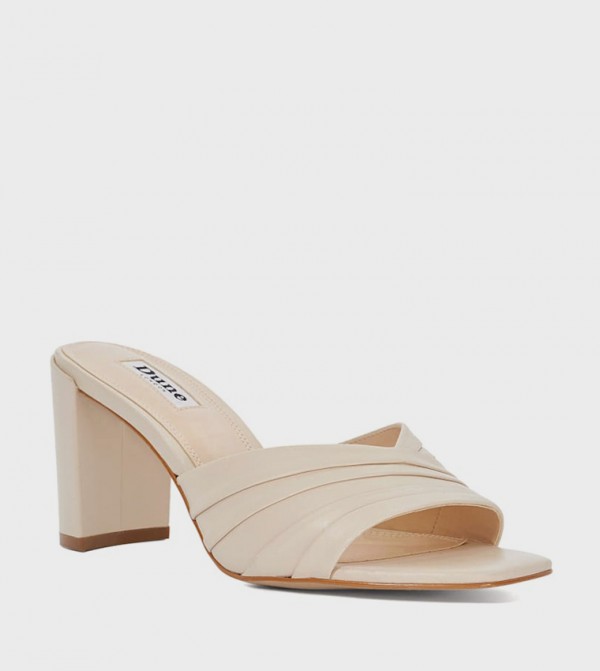 MARLEY Ruched Strap Heeled Sandals