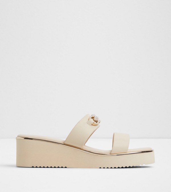 MARREN Metal Accent Wedge Sandals