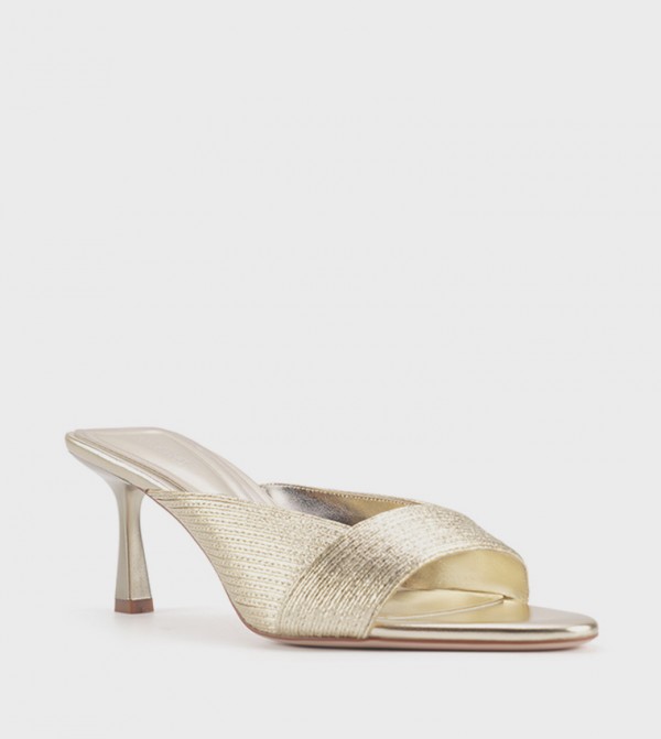 MARTINA Textured Heeled Sandals