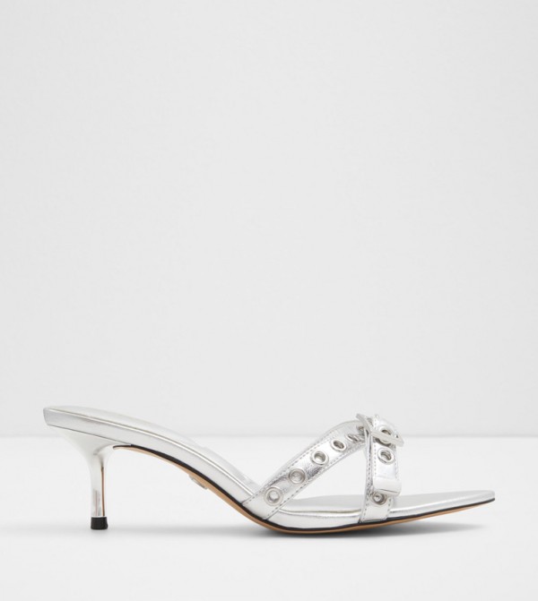 MARYLENE Eyelet Embellished Heel Sandals