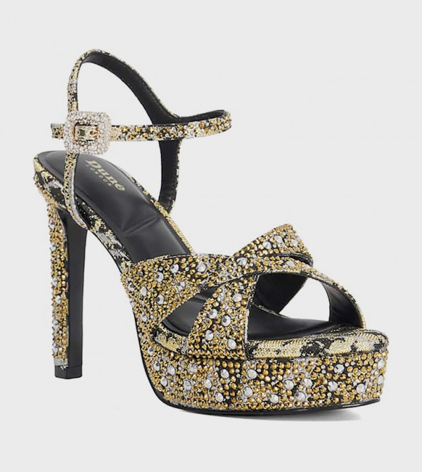 MAYVE Embellished Platform Heel Sandals