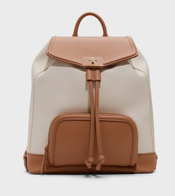 MAZE Color Block Drawstring Backpack