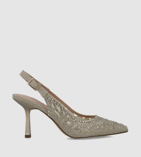 Embellished Slingback Pumps