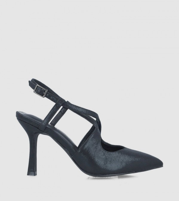 Textured Slingback Pumps