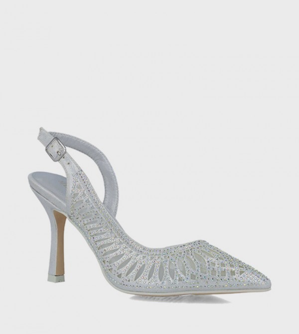 Embellished Slingback Pumps