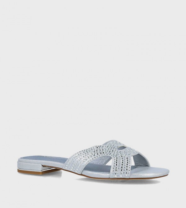 Embellished Low Heel Sandals