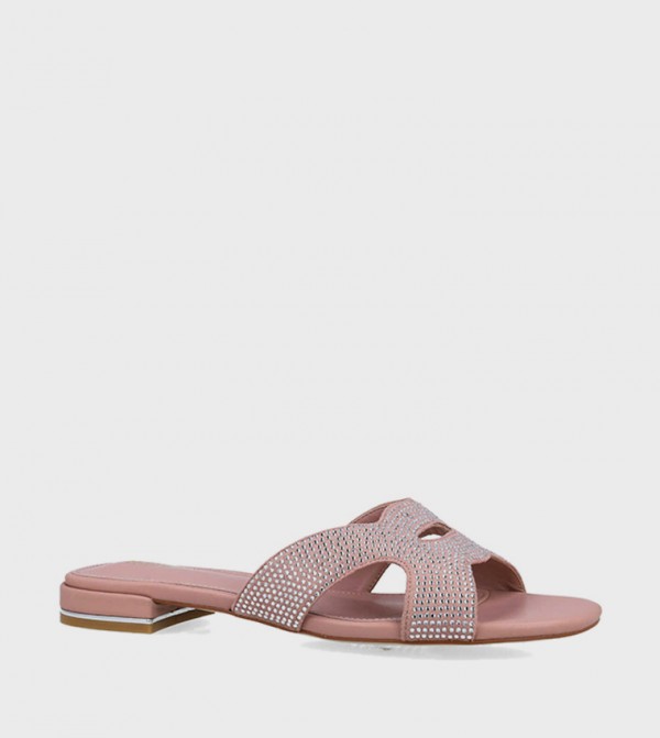 Embellished Low Heel Sandals
