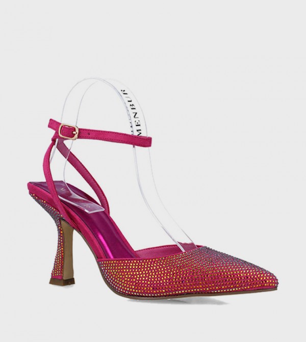 Embellished Ankle Strap Pumps