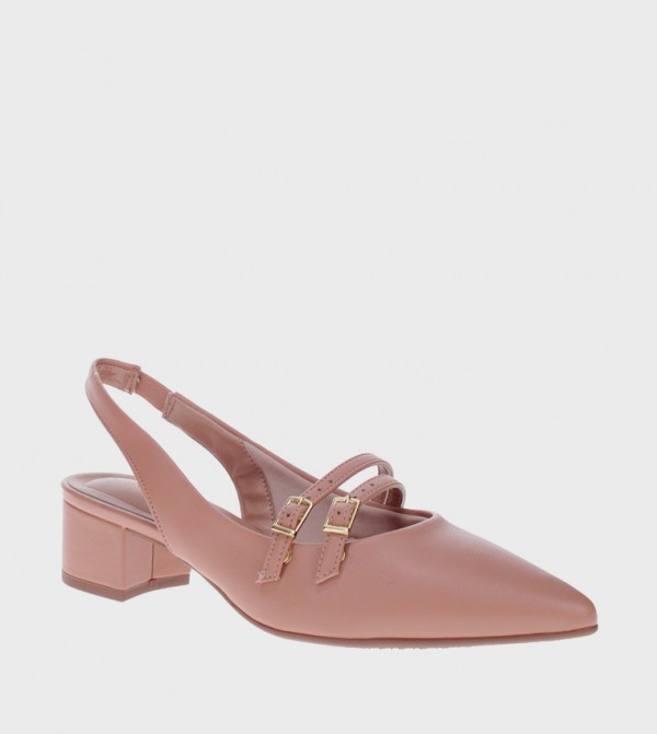 CIJE Block Heel Slingback Pumps